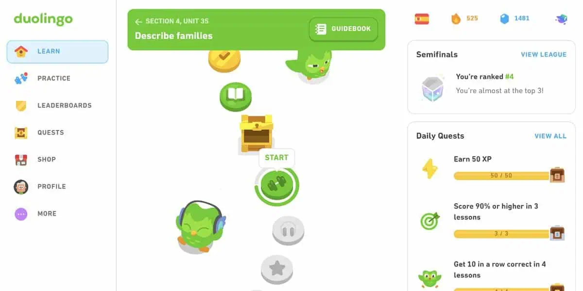 تحميل برنامج دولينجو للكمبيوتر Duolingo بدون نت 2025 مجاناً
