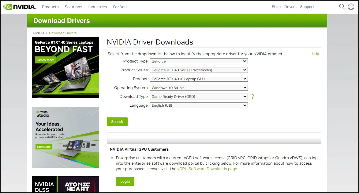 تحميل برامج تشغيل NVIDIA GeForce مجانًا