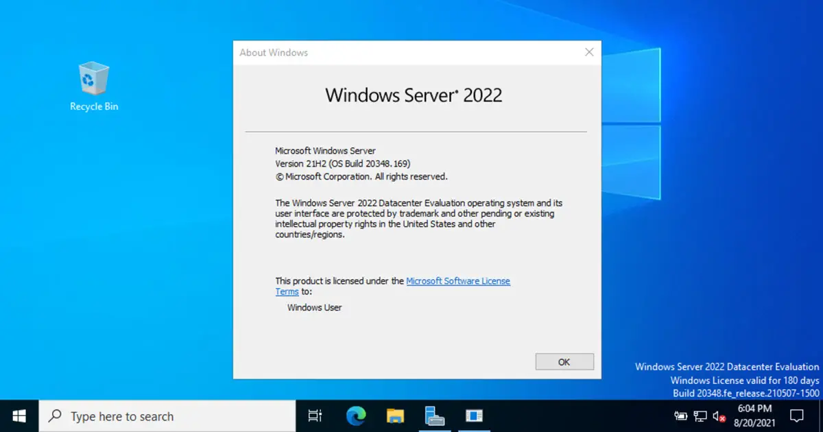 تحميل مجاني لـ Windows Server 2022